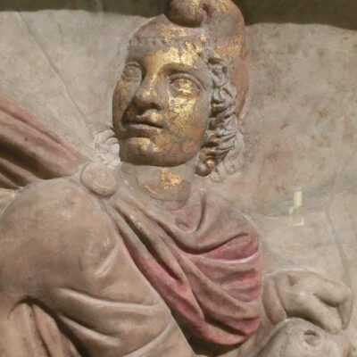 Roma Heiligtum Mithras (s.stefano Rotondo) Spelaeum Funde Kultrelief Stiertötung (imperiuma; Cat. 158) 2014 001d